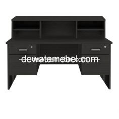 Meja Kantor Ukuran 160 - MD 1675 + MD H02 + MD H02 + MD RC 160 / Dark Oak